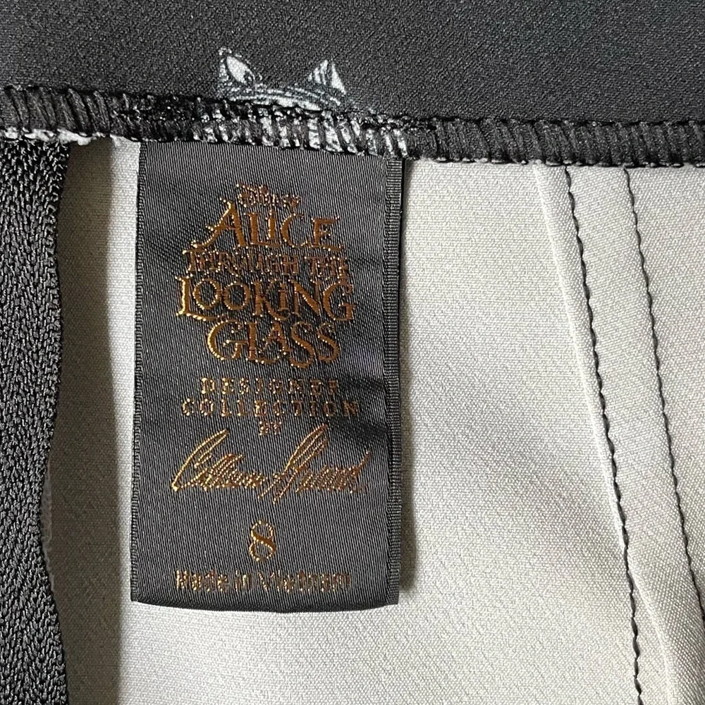 Disney Alice Through The Looking Glass Cheshire Cat Zip Up Slash Pockets Skirt